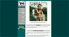 Desktop Screenshot of defendersofanimals.org